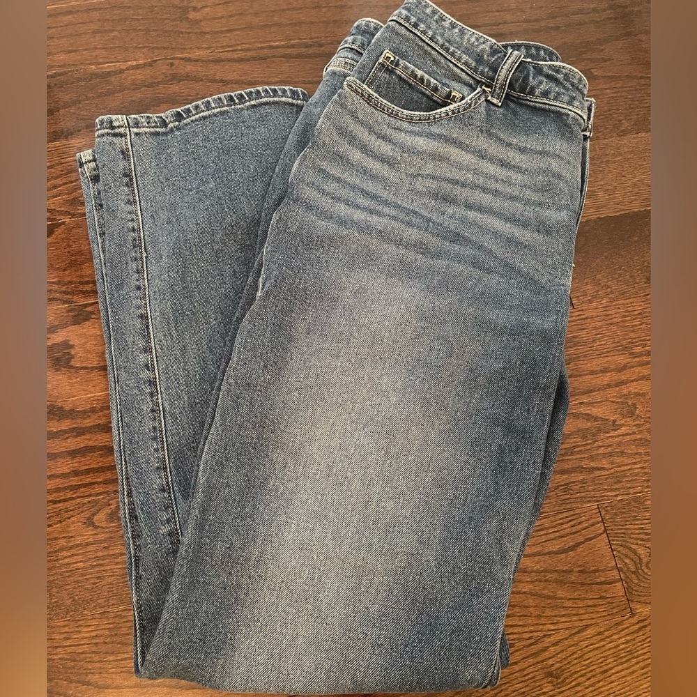 Hollister Blue Straight Jeans - High Rise - Long Length